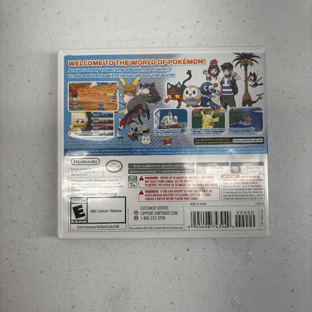 Pokemon Moon Nintendo 3DS Tested Refinished - Picture 2 of 4